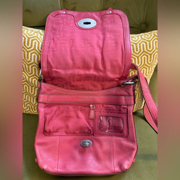 Fossil purse - Maddox Organizer Flap Crossbody Bag - Pink - Picture 2 of 4
